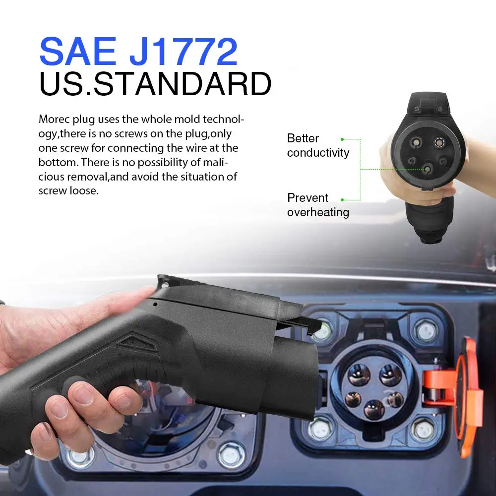 Type 1 Portable EV Charging Box Cable Switchable 10/16A Schuko Plug Electric Vehicle Car Charger EV