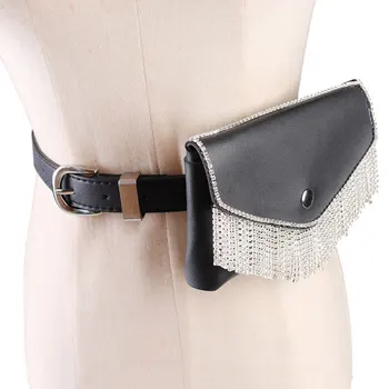 

Fashion Tassel Waist Pack Luxury Designer Fanny Pack Small Women Waist Bag Phone Pouch Lady Punk Belt Bag Purses