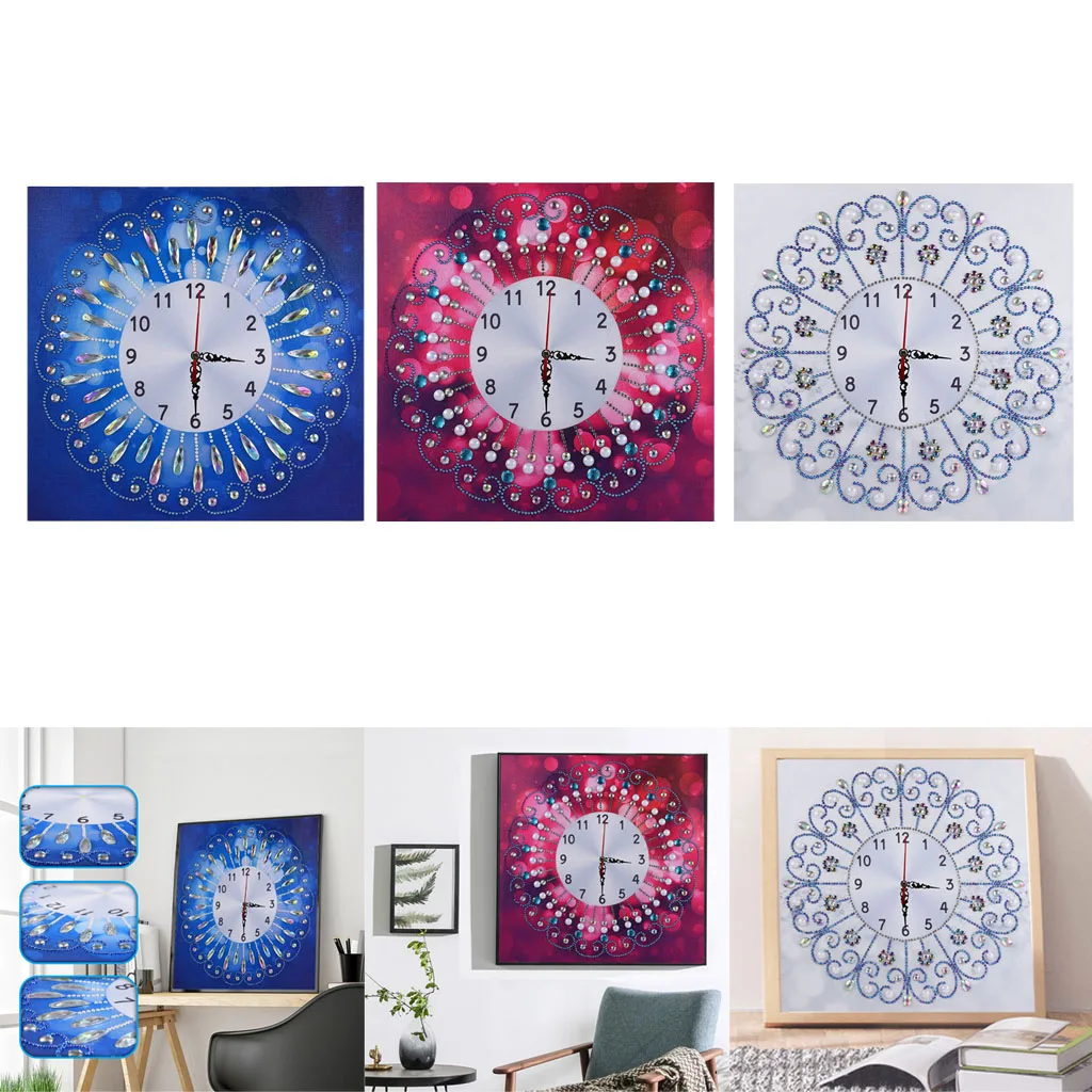 Novelty Clock 5D Diamond Painting Kits Special Rhinestone Picture Arts Craft Supply for Home Wall Decor