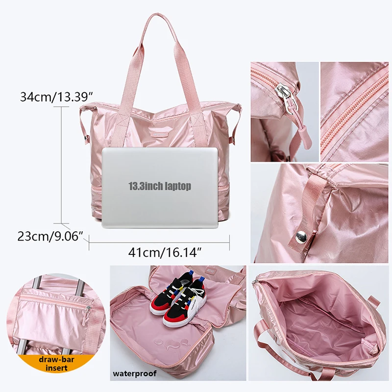 Swimming Bag Waterproof Gym Mat Bag Women Travel Handbags Waterproof Sport Handbags for Fitness Training Yoga Bolsa Sac De Sport