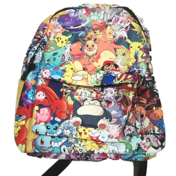 

16" Cartoon Pikachu GO Galaxy Backpack School Book Bag Zipper Messenger Children Boys Girls Students Cosplay Gift
