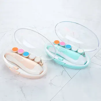 

6 in 1 Set Baby Nail Trimmer Baby Trimming Nail Scissors Baby Custom Scissors Cartoon Electric Nail Polisher