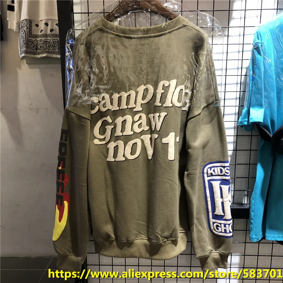 2020 Lucky me Hoodies MEN Women I see Ghosts Hoodies Feel Sleeve red Logo Kanye West Pullovers Kids SEE Ghosts Sweatshirts