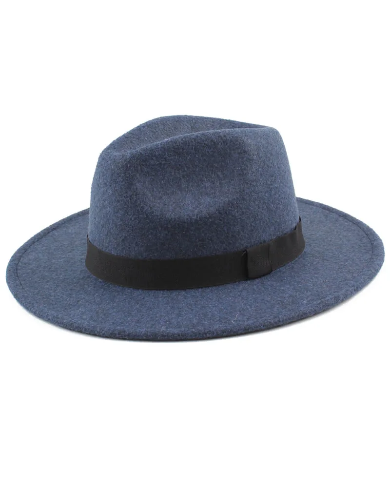 Абсолютно новая Женская Мужская Унисекс фетровая Трилби шляпа с широкими полями Регулируемая фетровая шляпа в стиле джаз шляпа шапки Лидер продаж