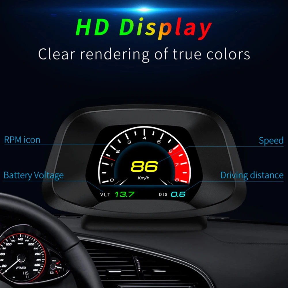 P19 OBD2 HUD ڵ  ÷ ĳ, GPS º ǻ  ӵ ׽Ʈ ŰƮ, ڵ ׼,  ǰ