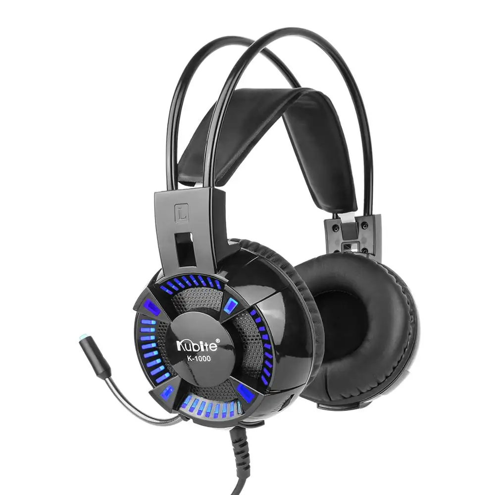 K2000 K1000 Gaming Headsets Big Headphones with Light Mic Stereo Earphones Deep Bass for PC Computer Gamer Laptop PS4 New X BOX