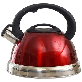 

3L Stainless Steel Whistling Tea Kettle Tea Pot with Heat-Proof Handle - Stovetop Cooktop Kettles
