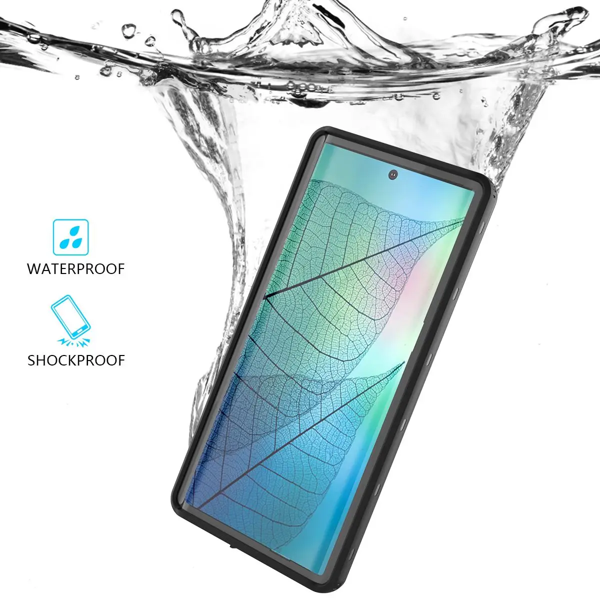 

For Samsung Galaxy Note 10 Plus/Note 10 Phone Case 360 Degree Protection IP68 Waterproof Dustproof Shockproof Dots Pattern Cover