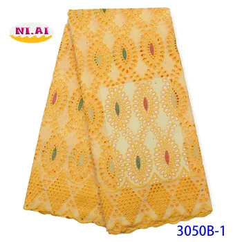 

NIAI African 100% Cotton Lace Fabric 2019 High Quality Lace Nigerian Dry Swiss Voile Lace In Switzerland For Sewing XY3050B-1