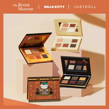 

British Museum X Hello Kitty X Orange Flower Egypt Adventure Six-Color Eyeshadow Compact Matte Pearly Lustre Makeup
