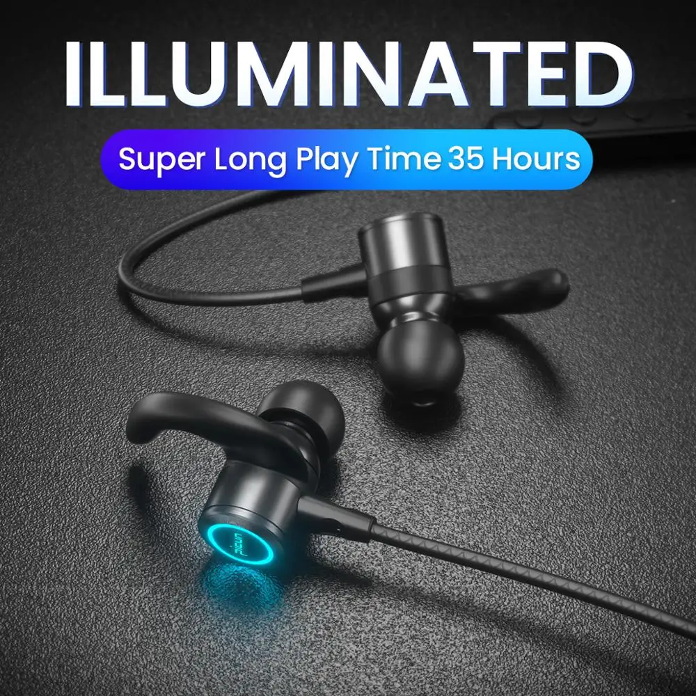 Новейшие беспроводные наушники Picun H26X Sport bluetooth v5.0 IPX7, гарнитура RGB, светодиодный 7, сменный свет, шейные стерео наушники