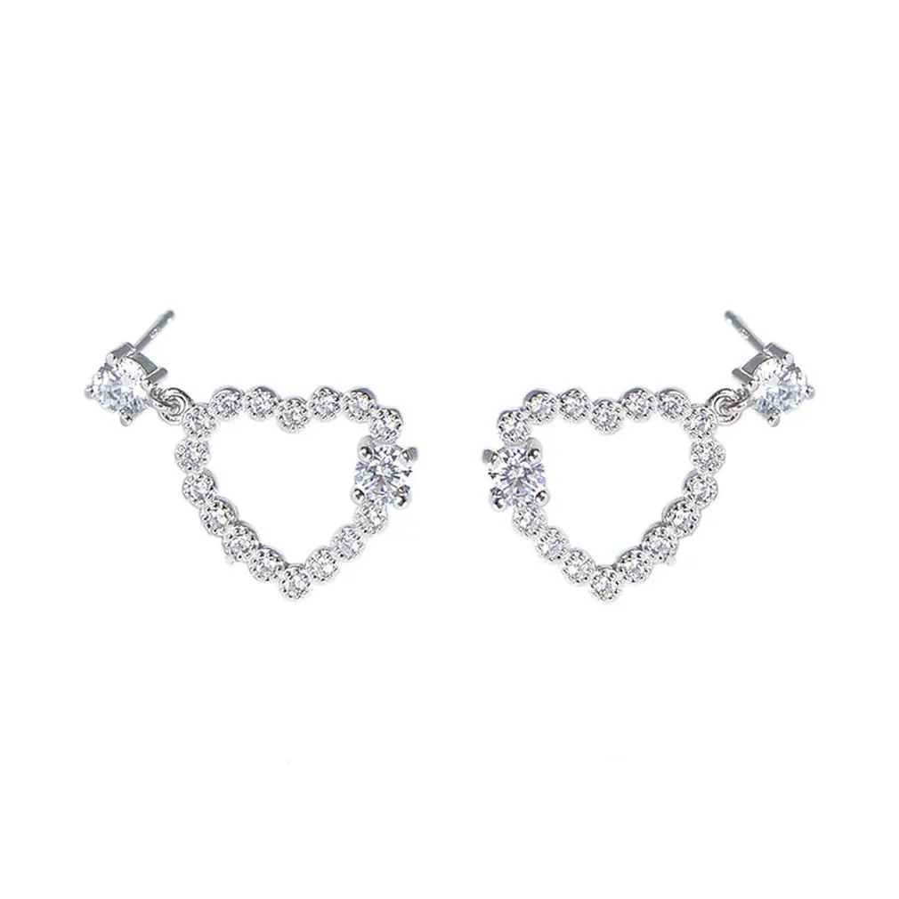 Группа кристаллов шипованных серьги в форме сердца гипоаллергенные ювелирные