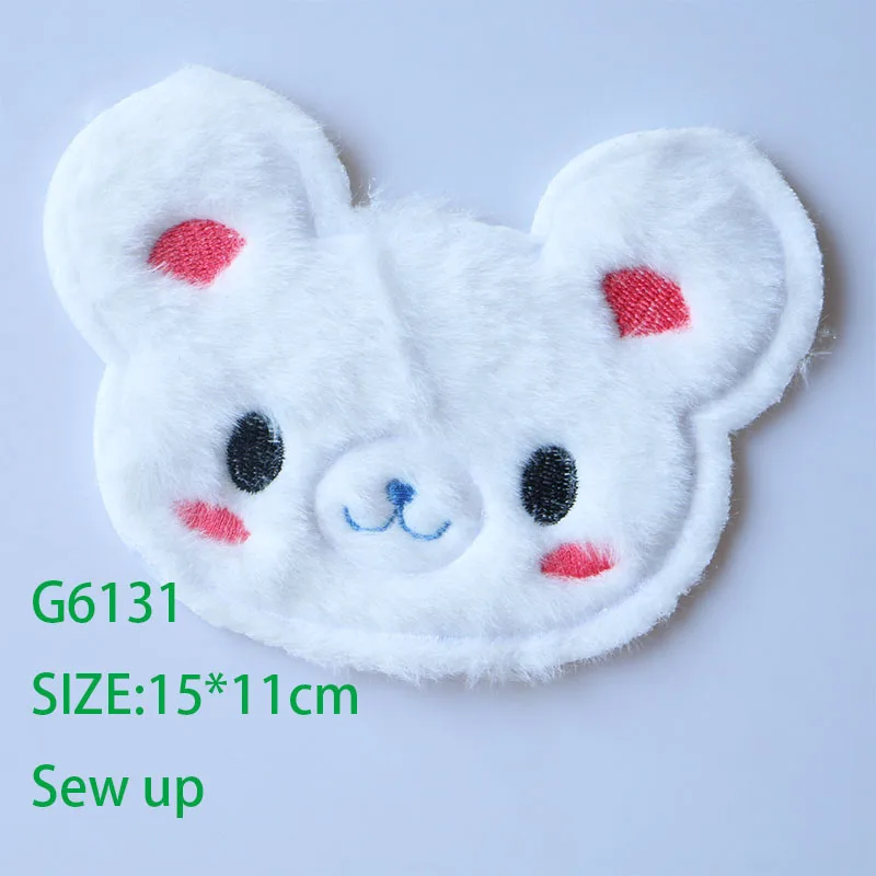 G6131 3D красочные собаки, кошки, оленя, головы медведя, патч для одежды, железная вышитая аппликация для шитья, милая нашивка эмблема на ткани, сделай сам, одежда - Цвет: G6131