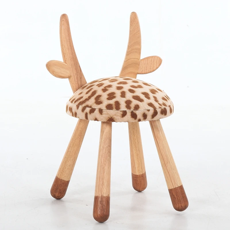

Northern Europe Solid Wood Originality Stool Children Stool Designer Furniture Baby Chair Can Wash And Wash Lovely Interest Low