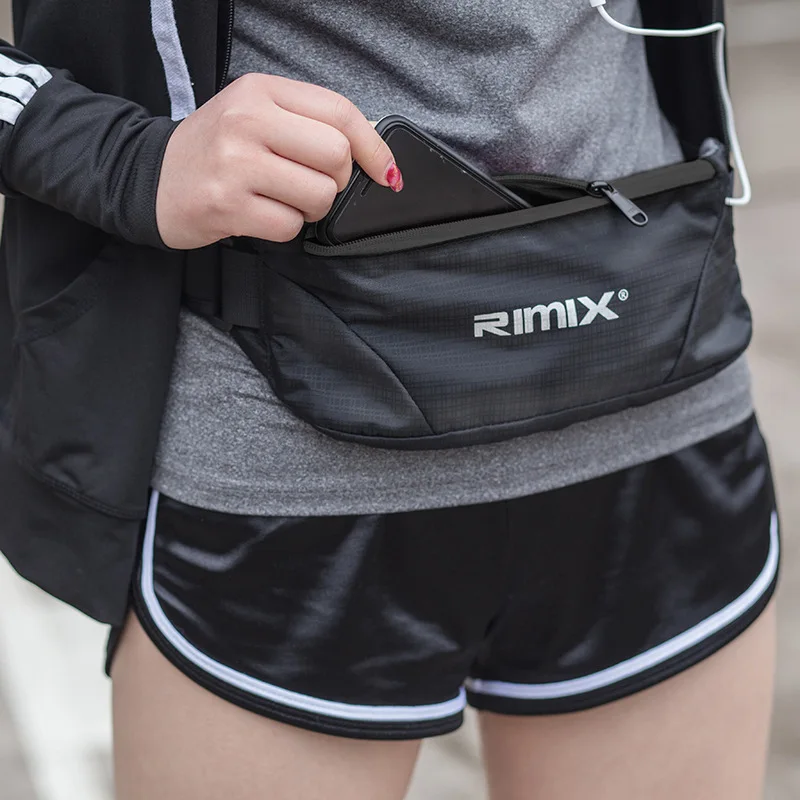 Многофункциональная водонепроницаемая Спортивная поясная сумка RiMix для мужчин и женщин, большая емкость, обнимающая тело, поясная сумка для мобильного телефона, для занятий спортом на открытом воздухе