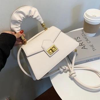 

Crocodile pattern Pleated Tote bag 2020 Fashion New High-quality PU Leather Women's Designer Handbag Lock Shoulder Messenger Bag