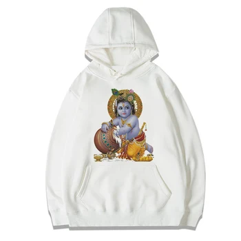 

Women's hoodies Lord Shiva Shri Krishna Print hooded sweatshirts Indian God casual fashion long sleeve hoody hoodie girl men