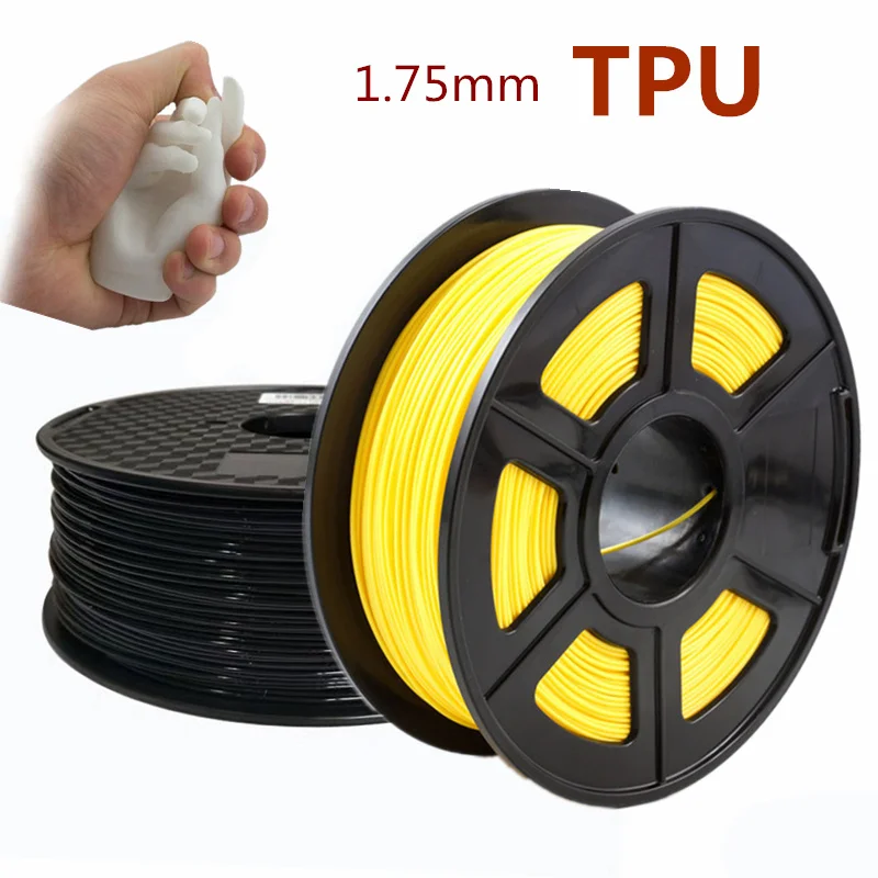 TPE Flexible 3D Printing Filament 1.75mm Rubber Thermoplastic Flex 