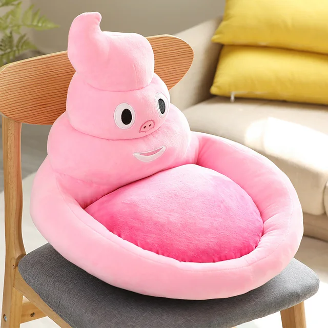 1pc 45cm Funny Simulation Poop Cushion Plush Toys Stuffed Soft Toys Pillow Stool Shaped Butt Pad for Chair Cushion Home Decor