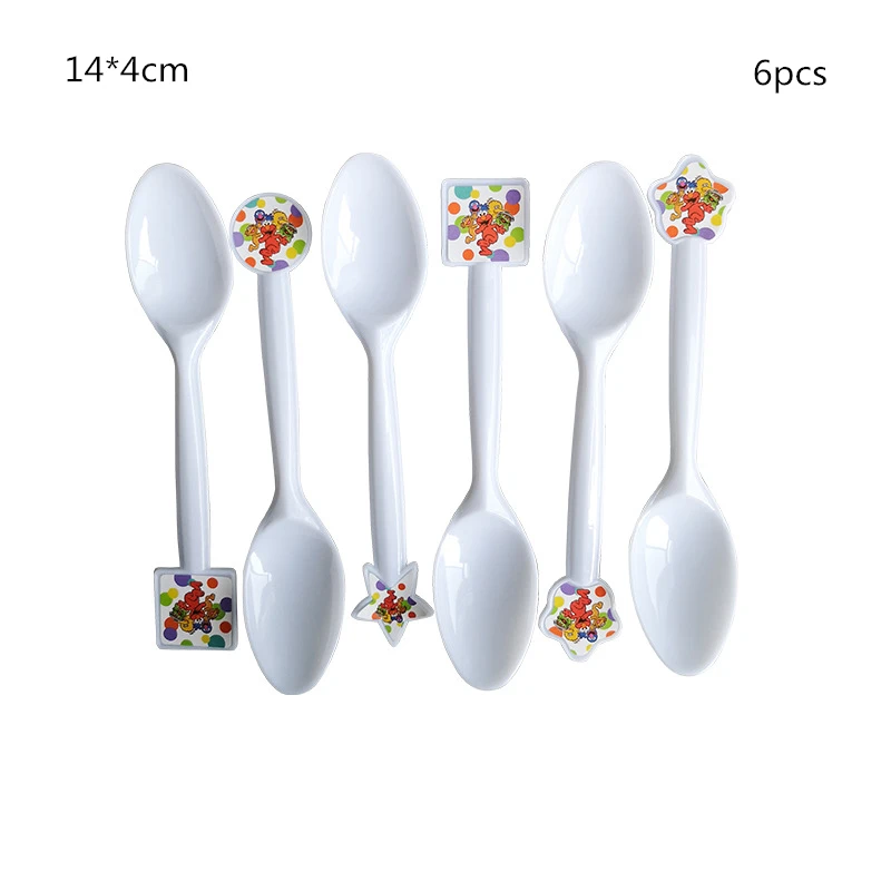 

6pcs/lot Sesame Street Party Supplies Disposable Plastic Knife/Fork/Spoon Kids Birthday Baby Shower Decoration Sesame Street