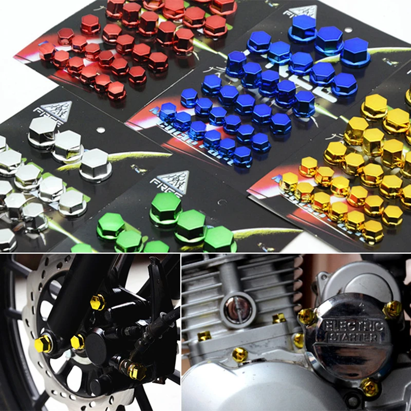 30pcs/Set Motorcycle modification parts Accessories Head screw cover Nut Cap Cover Decorative Parts For Yamaha Kawasaki Honda