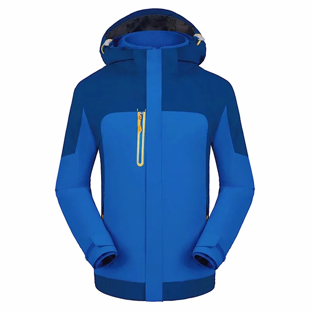 Зимние мужские и женские походные куртки, водонепроницаемые куртки для рыбалки, катания на лыжах, походная куртка с капюшоном, походная одежда - Цвет: blue