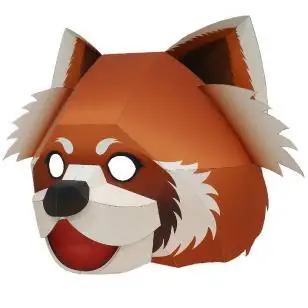 

Cosplay Masks Panda Costume Ball Hood 3D Paper Model DIY Cartoon Handmade Origami Three-dimensional Children's Educational Toys