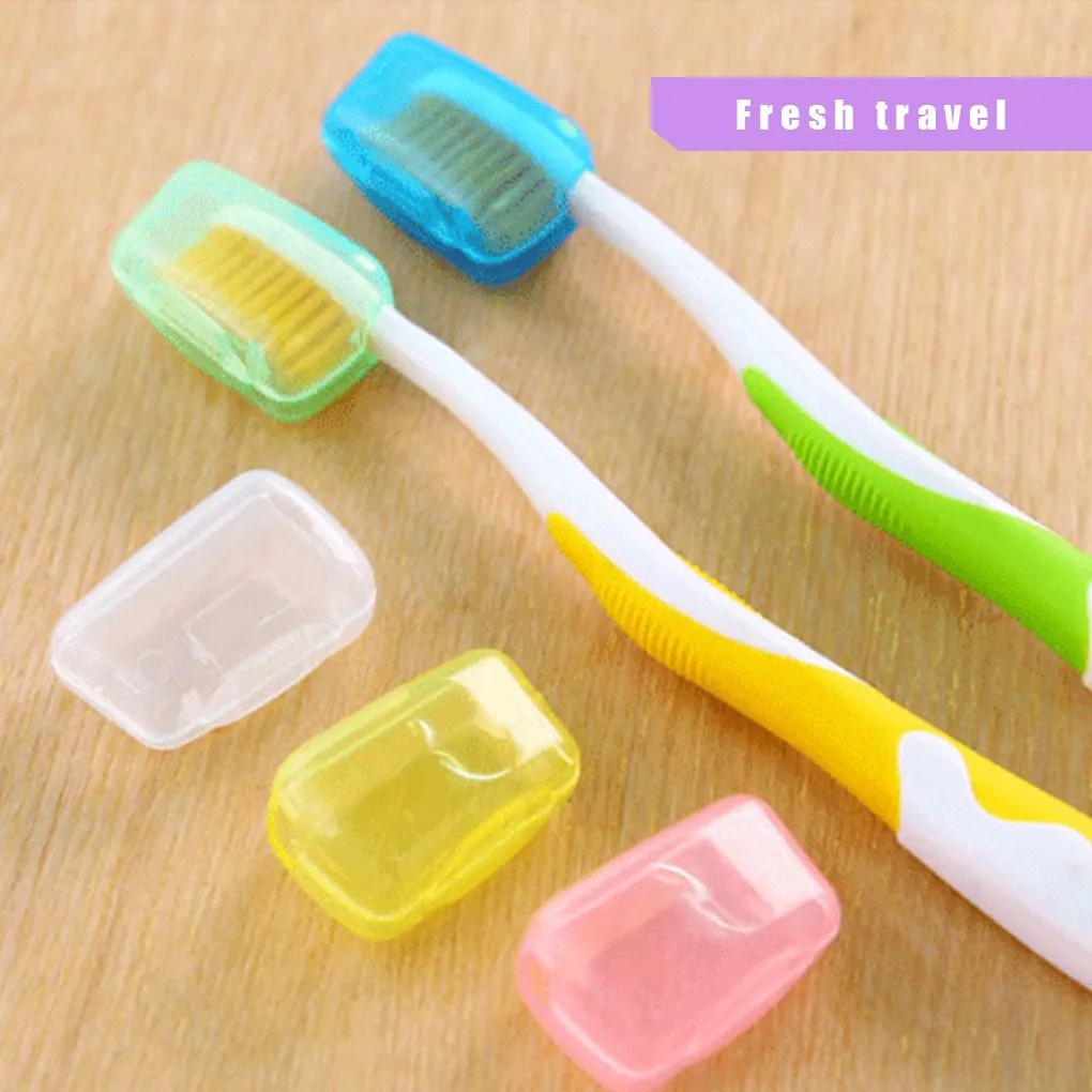 5 unids/set cubierta de la cabeza del cepillo de dientes de viaje portátil colorido almacenamiento senderismo Camping tapa para cepillo portátil cubierta 3,5*1,8*2,3 cm