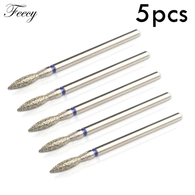 5pcs Diamond Nail Drill Bit Kits Mill Cutter All For Manicure Machine Bit Tools Accessories Cuticle Clean For Removing Nail Gel X