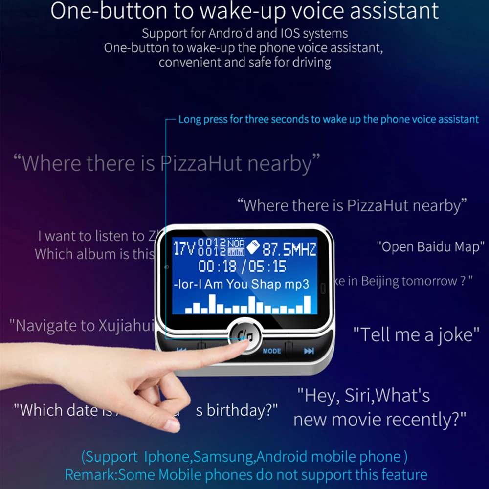 Автомобильные плееры BC32 1," ЖК Bluetooth MP3-плееры Смарт fm-передатчик двойной USB Автомобильное зарядное устройство Handsfree FM модулятор