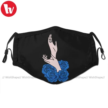 

Twin Peaks Mouth Face Mask Hands And Roses Facial Mask Funny Kawai with 2 Filters for Adult