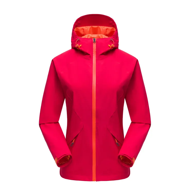 Зимняя куртка Женская водонепроницаемая верхняя одежда кемпинг, катание на лыжах дождевик chaqueta непроницаемая mujer jaqueta corta vento feminina - Цвет: Red