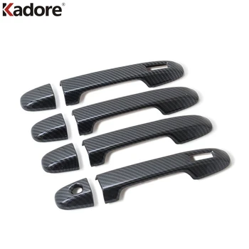 

For Subaru Forester SK 2018 2019 2020 5th Ge Carbon Fiber Chrome Side Door Handle Cover Catch Trim Car Bezel Molding Sticker