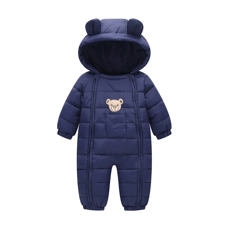 Snowsuit Baby clothes Snow wear Cotton Padded One Piece Warm Outerwear Overalls Romper Kids Winter Jumpsuit Newborn Parkas