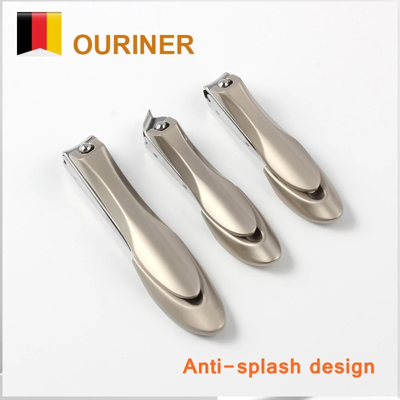 Stainless Steel Nail Clippers Nail Trimmer Pedicure ScissorAnti Splash Fingernail Cutter Manicure Tools Bionics Design