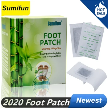 

100 Piece= 50 pcs Patches+50 pcs Adhesives Detox Foot Patch Bamboo Vinegar Pads Improve Sleep Quality Slimming Patch Loss Weight