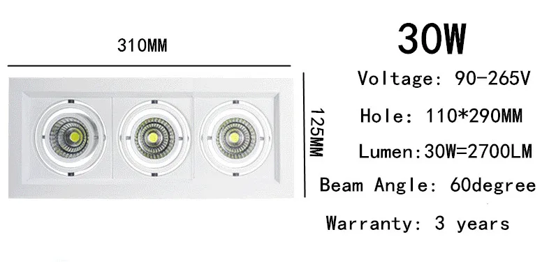 Dimmable Led downlight light COB Ceiling Spot Light 10w 20W 30W ceiling recessed Lights Indoor Lighting AC110V-220V downlight led