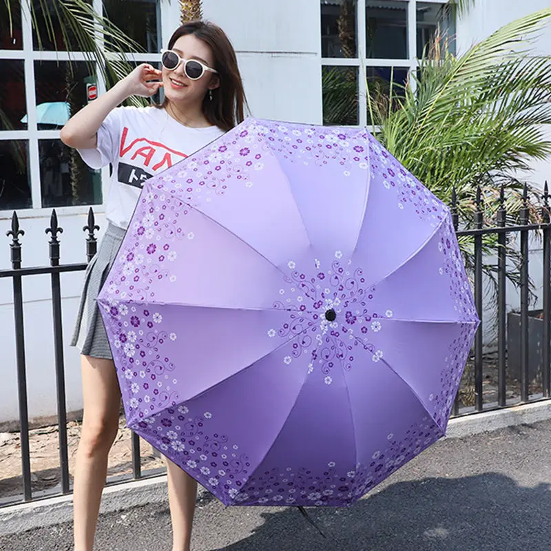 Кружевной зонтик, ветрозащитный зонтик, складной зонтик, женский элегантный маленький цветочный анти-УФ водонепроницаемый зонтик, женский зонтик