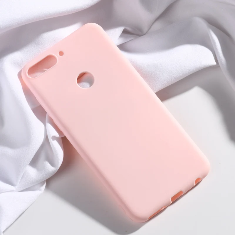 Для huawei Y7 2018 Мягкий силиконовый чехол ярких цветов для Enjoy 8 Модный