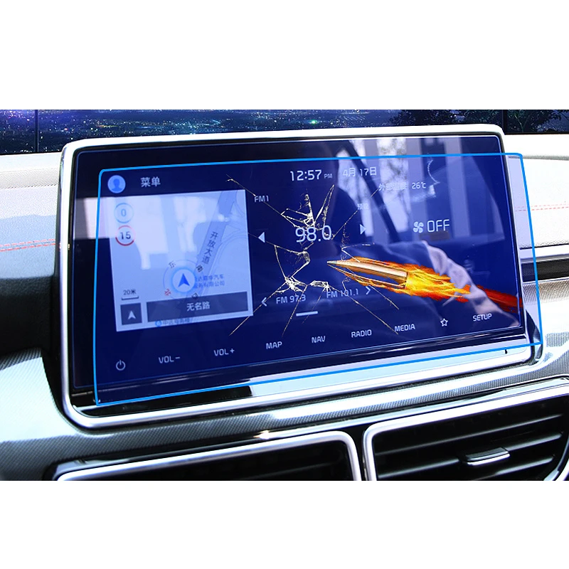 

Lsrtw2017 Car Navigation Screen Tempered Film for Kia Kx5 Sportage Forte Rio Sticker Interior Accessories 2016-2020 2019 2018