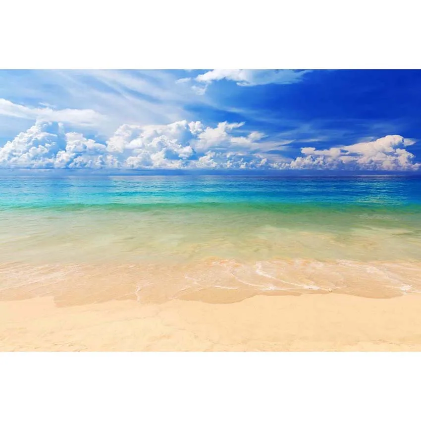 Tropical Beach and Sky Photography Backdrop