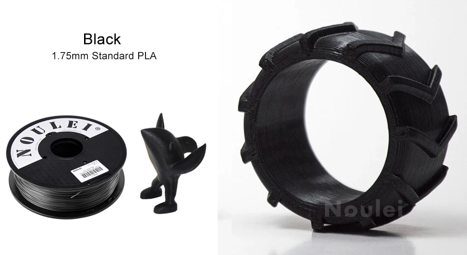 9 noulei 3d printing PLA filament 1.75mm black