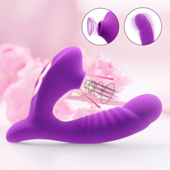 Dildo Sucking Vibrator 10 Vibrations Vagina G Spot Clit Sucker Erotic Clitoris Stimulator Massager Female Sex Toys for Women 1