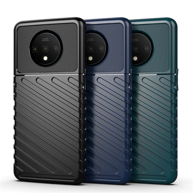 

Anti-Fingerprint Case For Oneplus 7T Pro Carbon Matte Cover Full Protection Bumper Shockproof Case One Plus 7t Oneplus7T 7 T Pro