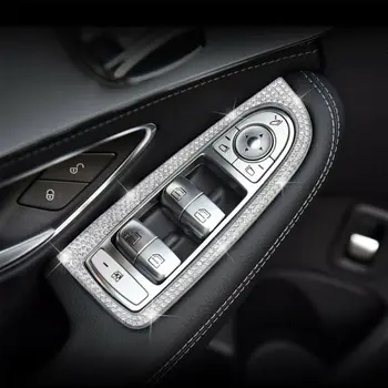 

Durable And Practical Diamond Car Window Glasses Lifter Button Switch Cover For Mercedes Benz C Class