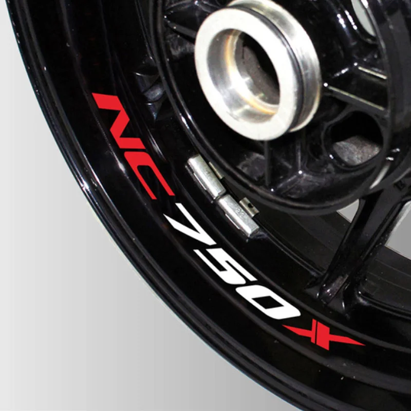 

A set of 8pcs high quality Motorcycle Wheel Sticker Decal Reflective Rim Motorcycle logo decal For Honda NC750X nc 750x