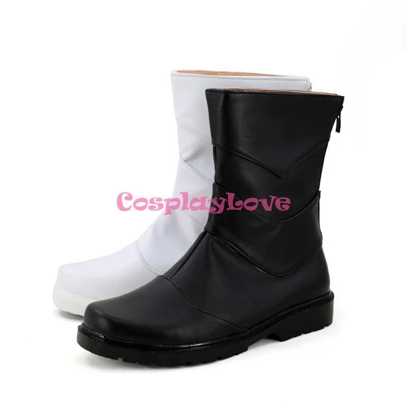 Masked Rider Kamen Rider Double Fangjoker White Black Cosplay Long Boots Leather Shoes Custom Made for Unisex CosplayLove (2)