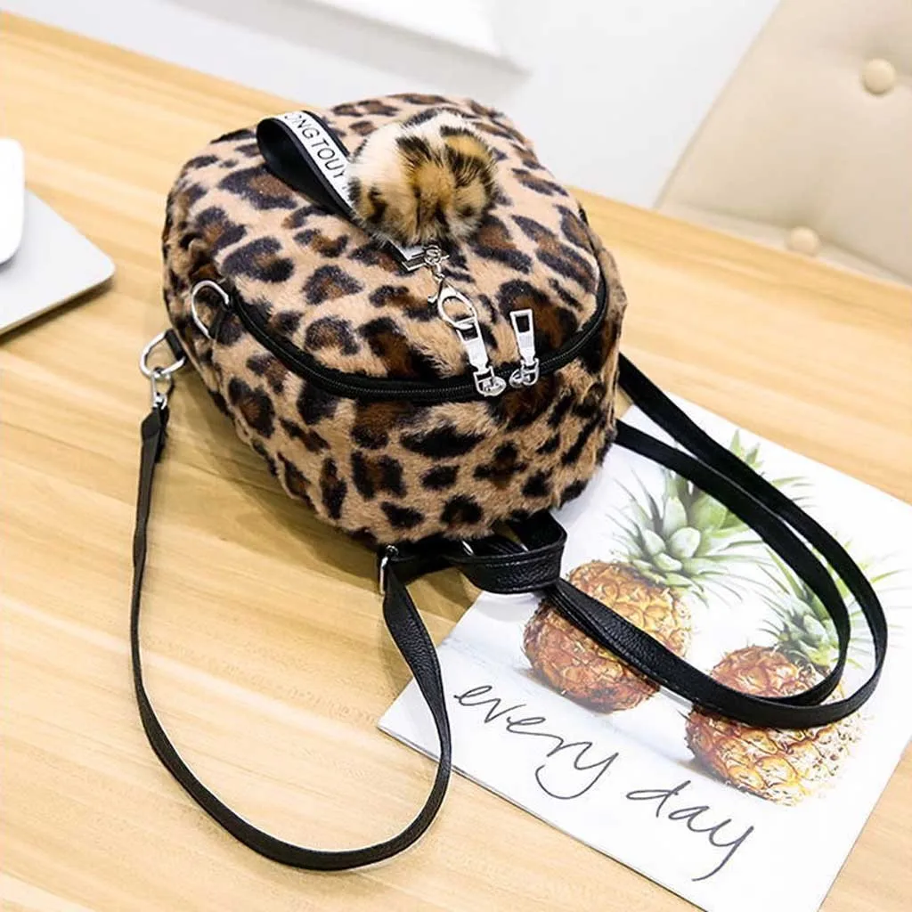 Мини-рюкзаки с леопардом Mochila, Женская шерстяная сумка на цепочке, маленькая квадратная сумка на плечо для девочек-подростков, рюкзак# A
