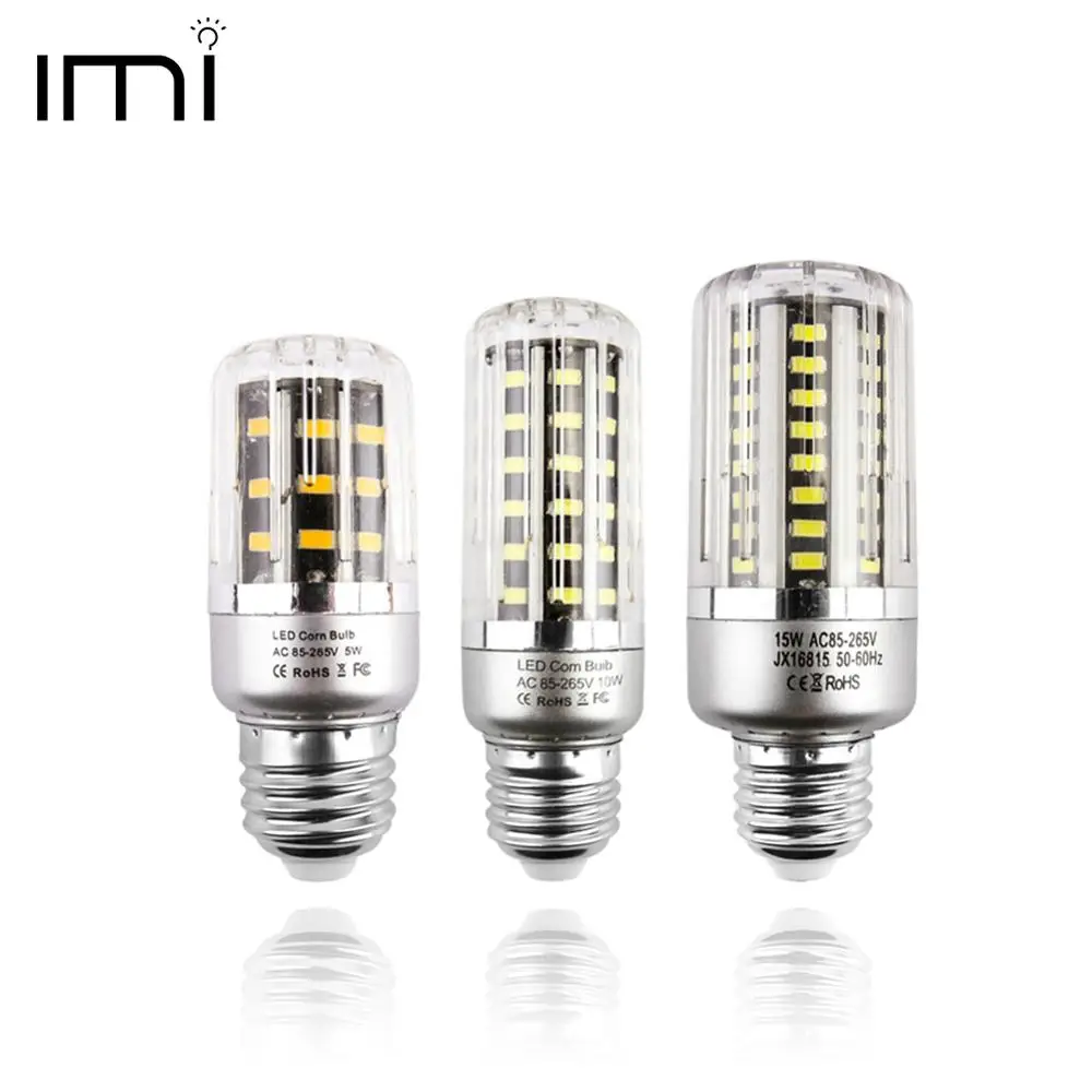 Супер яркий светодиодный лампа светильник E27 E14 30 38 54 85 105 115 125 s SMD5736 220V кукурузы