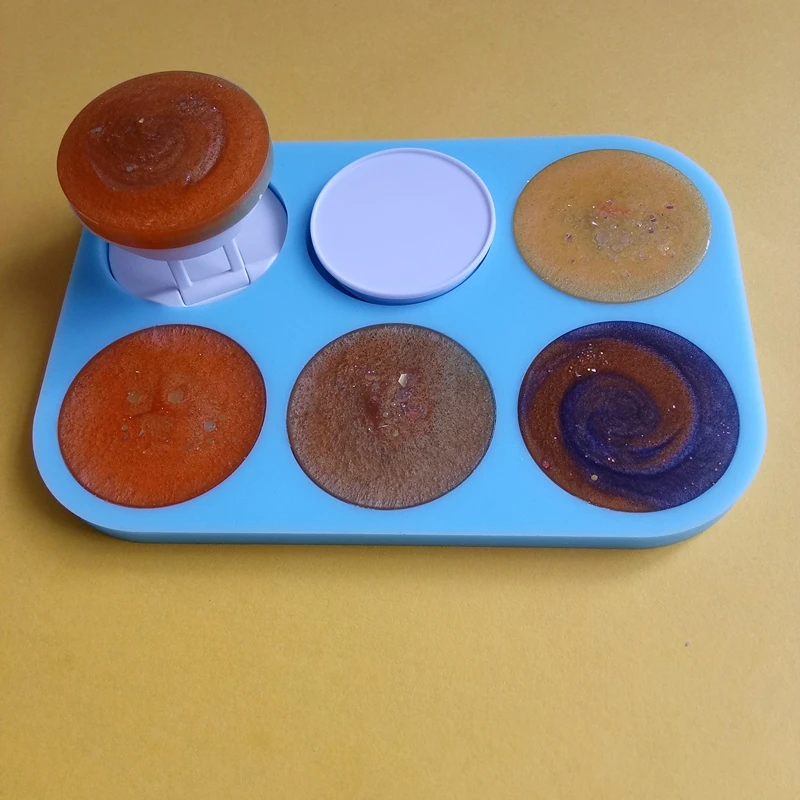 2 Pieces Mould 6-Cavity Phone Silicone Mould Socket 12 Pieces Cellphone Socket Collapsible Phone Grip Holder